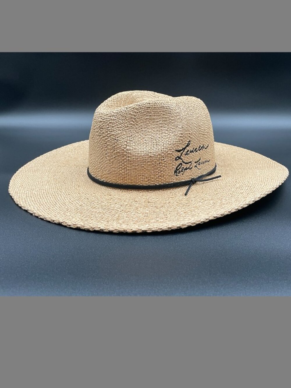 Lauren Ralph Lauren Natural Straw Wide Brim Sun Hat OS NWT $82